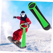 Fold-Up Ski Scooter,Toddler Snowboard with Handlebar, Winter Toys Snow Green