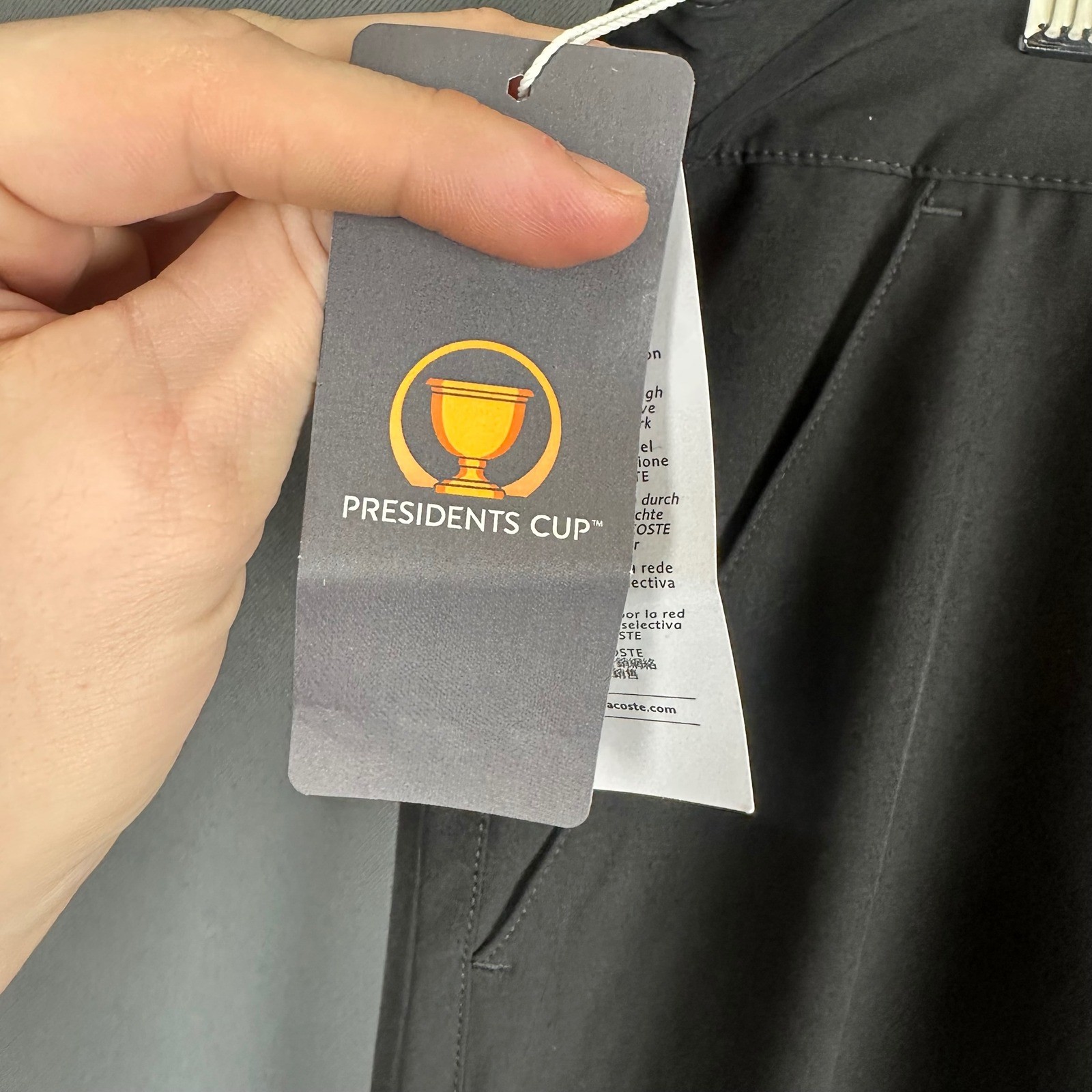 Lacoste Sport Presidents Cup Mens Golf Pants Black HH8245 OP 031 Size 46 NEW thumbnail 5