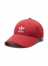 Adidas Originals Hat Trefoil Logo Classic Red Sports Cap One Size Polyester .