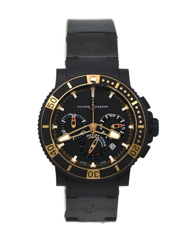Ulysse Nardin Diver Black Sea Stainless Steel Watch 353-90