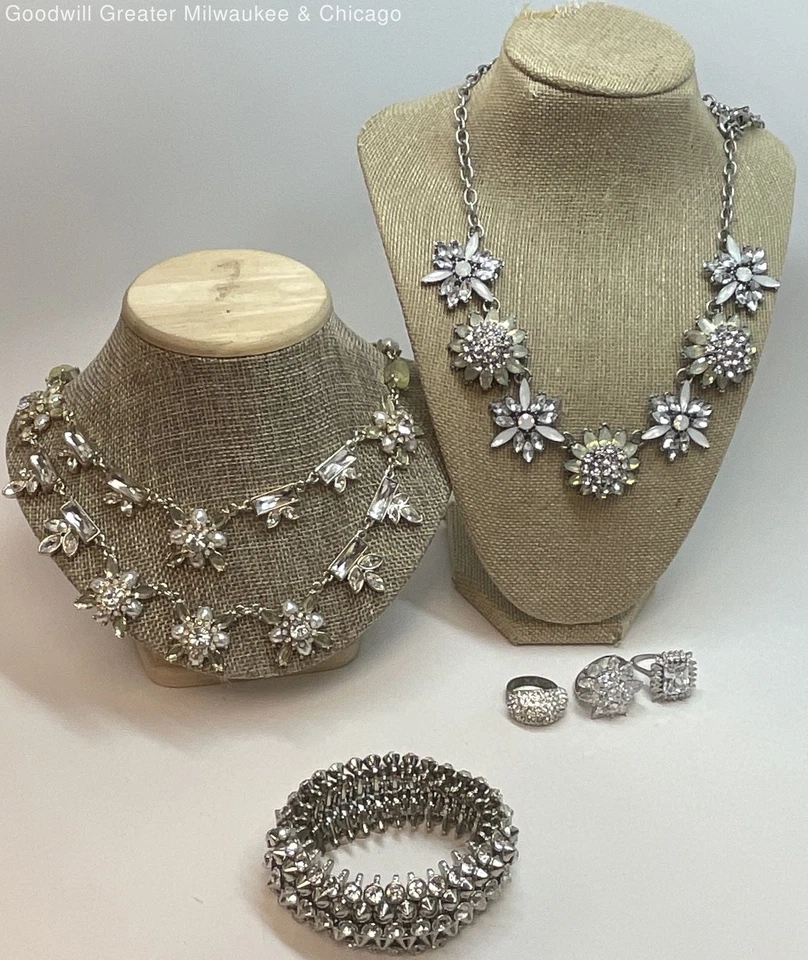 Gemischt Ton Eis Strass Statement Halsketten Nieten Armband Cocktail Ringe