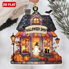 Personalized Halloween Haunted Ornament Season Spooky Ghost Ornament Christmas