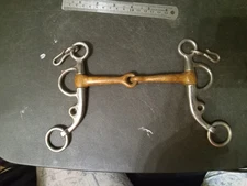 Argentine snaffle bit 5 1/4 inch copper mouth 