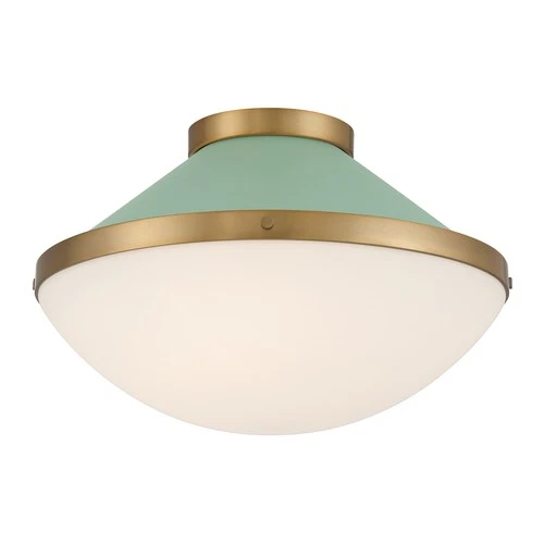 Crystorama Lighting Group XAN-8002 Xander 2 Light 16"W Flush - Vibrant Gold / - Picture 1 of 12
