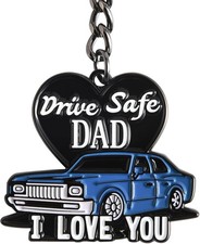 Venhoo Drive Safe Keychain for Dad-I Love you Dad Gifts from Daughter Son Wife,