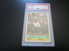 RAY FOSSE 1976 TOPPS BASEBALL CARD # 554 GRADED PSA 8 NM-MT