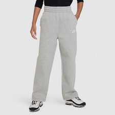 Nike Girl's Gray Sportswear Club Fleece Wide-Leg Pants Size S