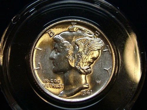 MERCURY DIMES 1941S FSB, 1940P, 1939P, 1938 FSB MS BU ALL GEMS