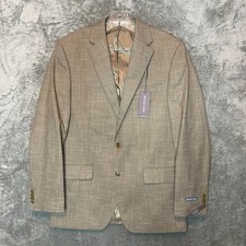 Michael Kors Men Kent Tan Solid 2 Button Single Breasted Sport Coat Blazer