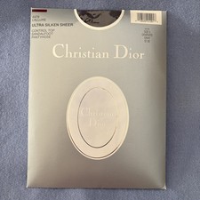 Christian Dior L'Allure Ultra Silken Sheer Control Top Pantyhose Graphite Gray