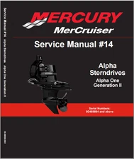 2012 Mercury MerCruiser Alpha Sterndrives Generation 2 Service Manual USB