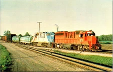 Detroit, Toledo, & Ironton RAILROAD Symbol Freight FB-3 TRAIN Postcard