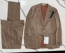 MADE IN ITALY- BOGLIOLI - 40R EUR 50 - LIGHT COTTON SUIT - TAN - VALUE 2000