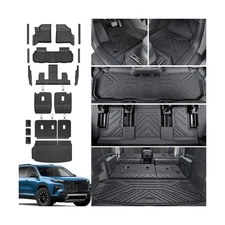 Floor Mats Set for 2024 2025 2026 Chevy Traverse & 2025 2026 Buick Enclave 7 ...