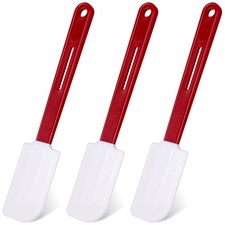 Set of 3 High Temp Silicone Spatulas Heat Resistant Rubber Commercial Heavy Duty