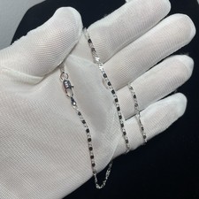 Italian Sterling Silver Flat Snake Link Chain Necklace 925 Silver Chain 2MM 22  