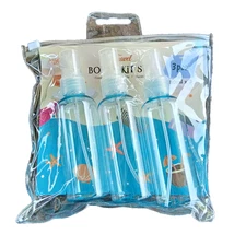 3pcs 100ml Travel Refillable Spray Bottles Set with Zipper Bag