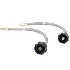 ⁺2pcs RV Pigtail Hose Connector 15inch 1/4in NPT High Pressure 2 Stage Auto