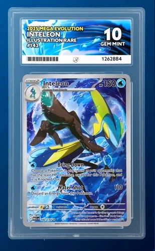 2025 Pokemon Mega Evolution Inteleon Illustration Rare ACE 10 Perfect Subgrades