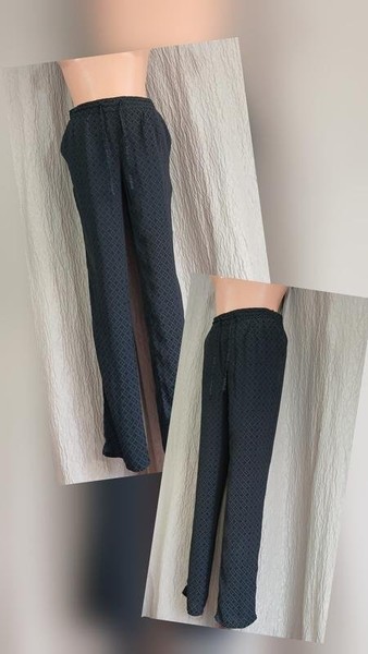 Women Etam Trousers Black Polyester 36 #O3OV