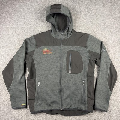 Blaklader Jacket Mens 2XL Gray Hooded Softshell Full Zip Embroidered Workwear