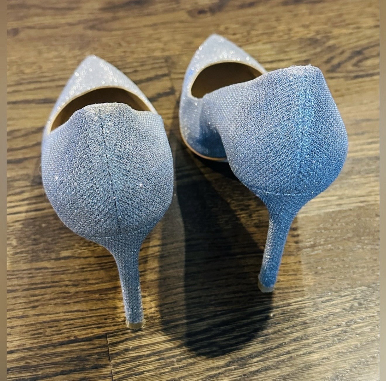 Stuart Weitzman Silver Sparkle Pointed ToeMetalli… - image 9