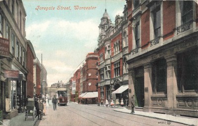 FOREGATE STREET, WORCESTER - POSTKARTE 1907 (Ref 5258/22/W5)
