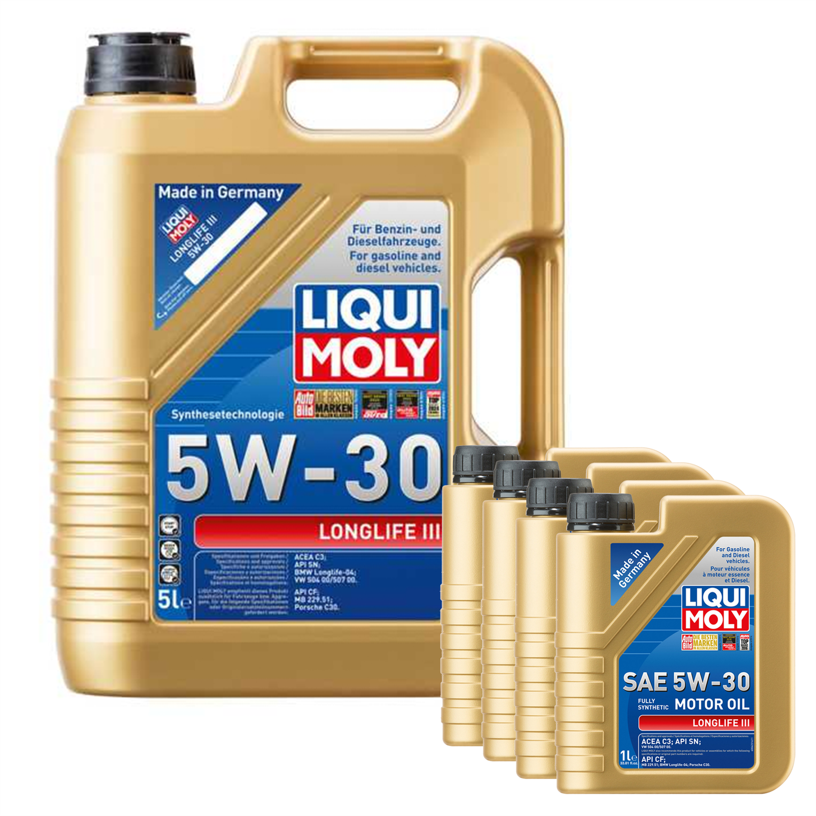 Liqui Moly LONGLIFE III 5W30 Fully Synthetic Engine Oil ACEA C3 API SN 9L