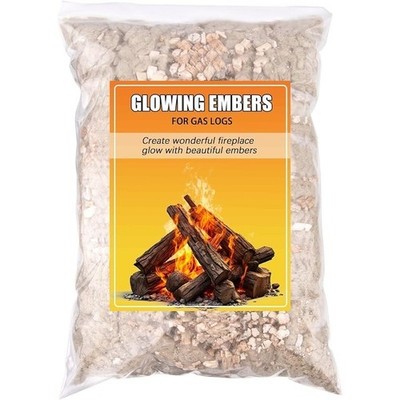 6 oz-Rock Wool Gas Fireplace Embers Glowing Ember Enhancement for Gas Logs
