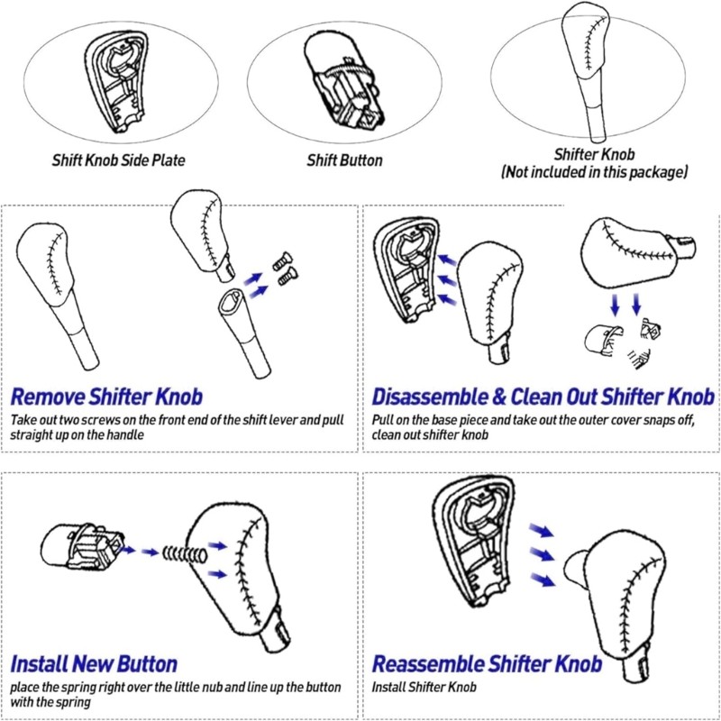 Shifter Lever Push Knob Button and Spring 54132SHJA01 Improves Inner ...