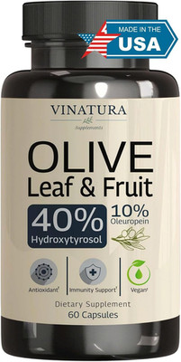 Hydroxytyrosol Supplement, Olive Leaf Extract - 40% Hydroxytyrosol Olive Fruit E