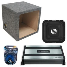 Kicker 15" 49L7X151 Subwoofer 2000W w/ HA-A800.1 Amp & Sealed Single Enclosure