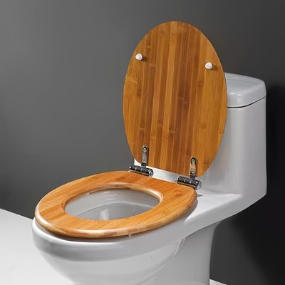 WC-Deckel aus Bambusholz ''Live Simply'', Universal WC-Sitz mit Reißverschluss