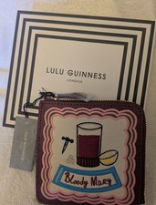 Lulu Guinness Genuine Garnet Red Bloody Mary Coin Purse, BNIB