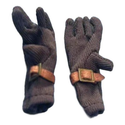 1:6 Männerhandschuhe ein Paar Requisiten Puppendeko Sammlerstück Miniaturhandschuhe Modellpuppe