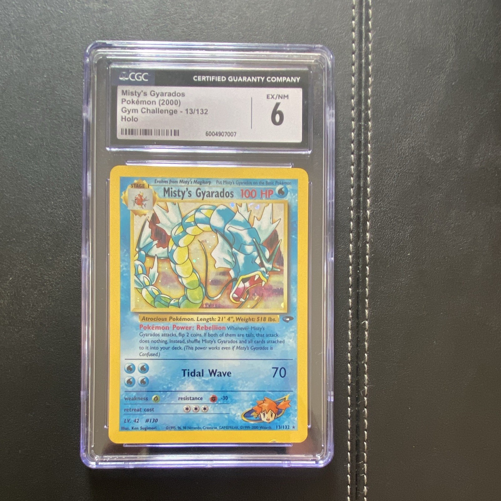 Pokemon Misty's Gyarados 13/132 Gym Challenge 2000 Holo CGC 6