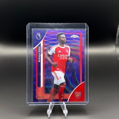 2025-26 Topps Chrome Bukayo Saka #13 Purple Wave Refractor /75