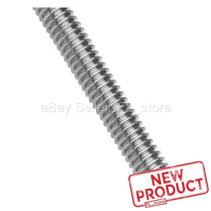 Fully All Threaded Rod, 316 Stainless Steel, 1/4"-28, 3 feet Length