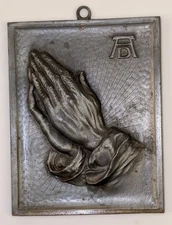Vintage Cast Metal “Praying Hands” Plaque Albrecht Dürer Lero Danmark Religious
