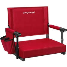 Stadium Seat Portable Folding Padded Stadium Seats for Bleacher Chair Cup Holder