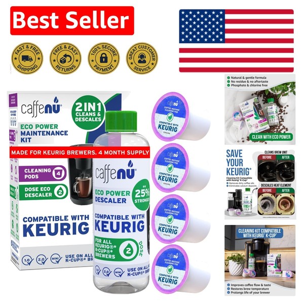 Kit de mantenimiento completo Keurig - descalcificador y cápsulas para un rendimiento óptimo