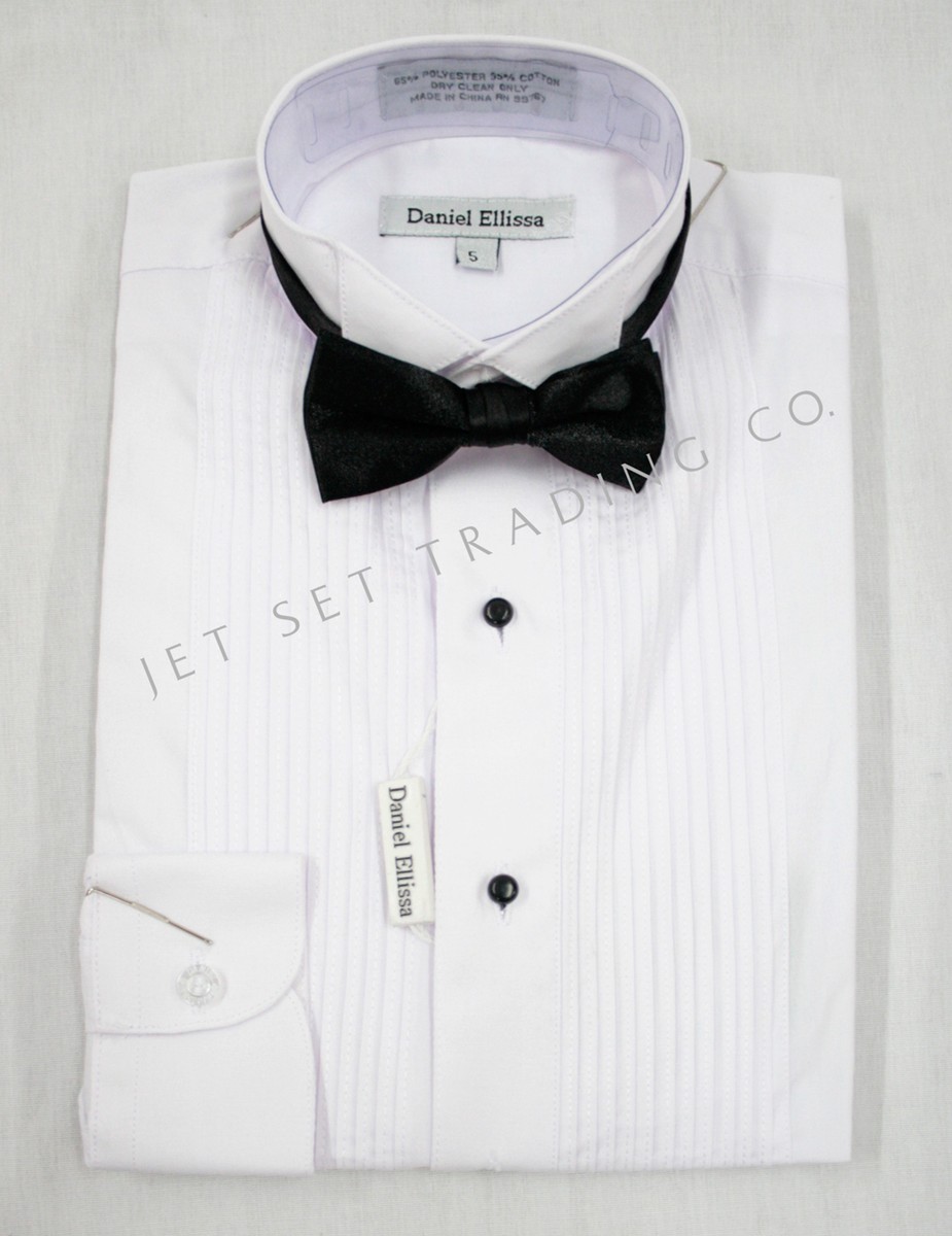 bow dress shirt Men's High Bow Collar White Shirt, Fashion Forward Grooms Outfit