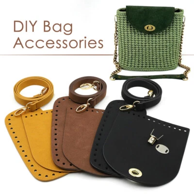 3pcs Set Handmade Bag Bottom Flap Cover Hardware DIY Woven Material Accessories