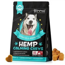 Hemp Calming Chews for Dogs Stress and Anxiety Dog Natural Calming 60 Chews