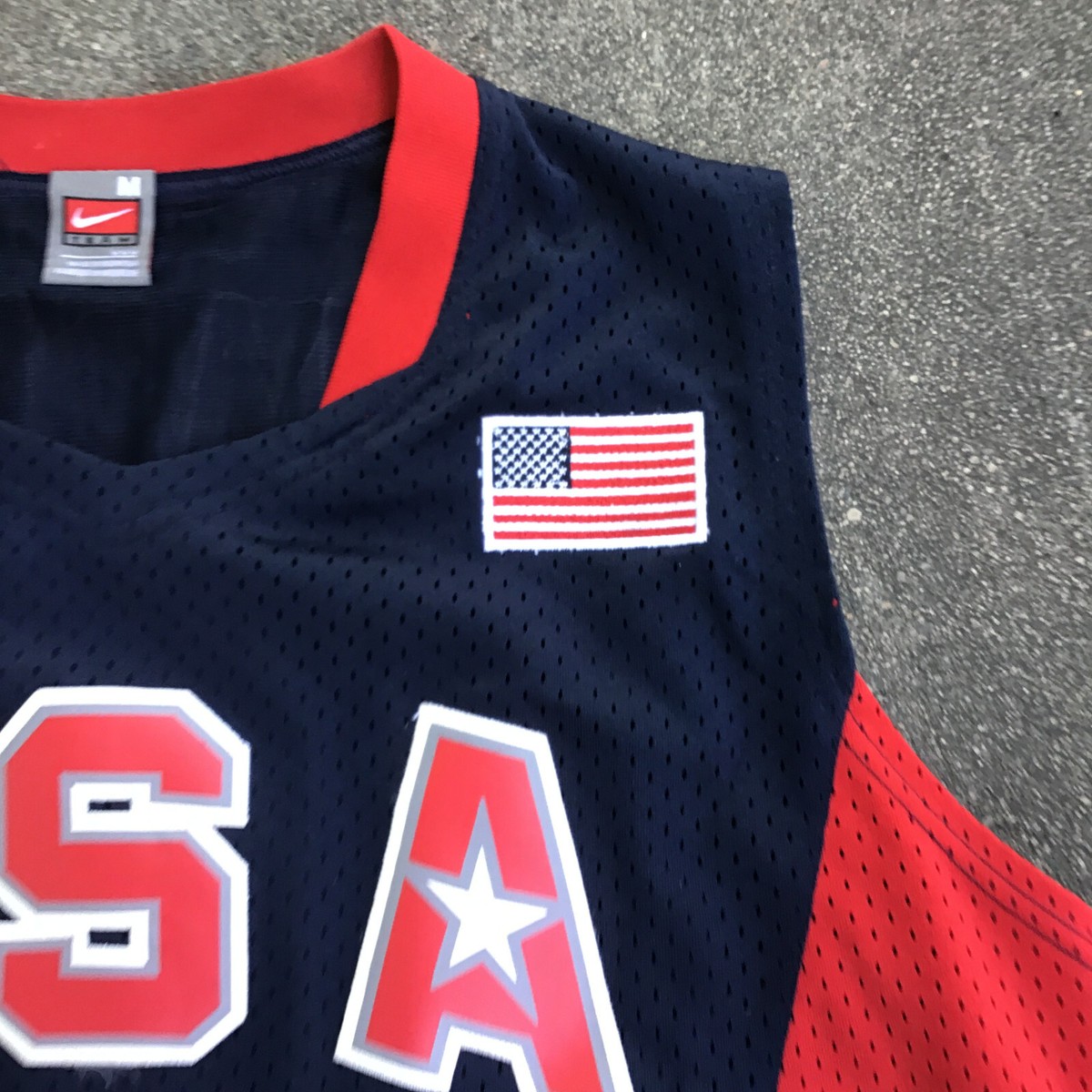 Nike Lebron James 2008 USA Olympic Jersey Men Medium Blue #6