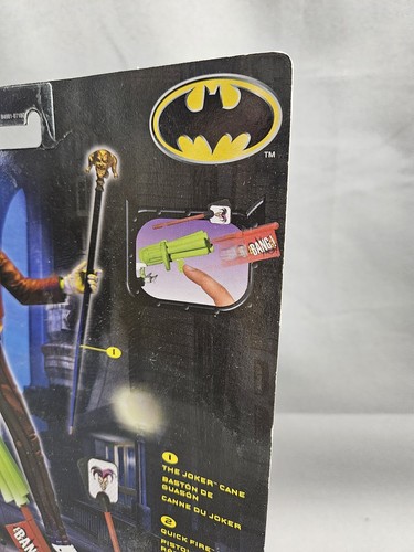 Mattel DC Batman Quick Fire Joker 2003 6" Vintage Adjustable Action Figure New - Picture 6 of 8