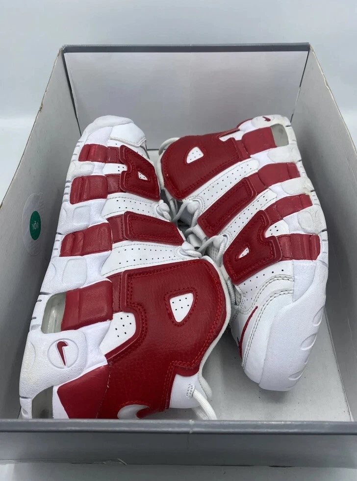 Nike air more cheap uptempo white gym red