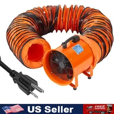 12 inch Portable Extractor Fan Blower 5m Duct Hose Ventilator Industrial
