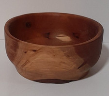 Cedar Hand Turned Bowl 7" Signed By Artist