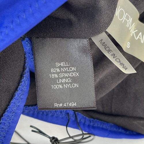 Norma Kamali Women's Chuck High Neck Bikini Top Halter Neckline Cobalt Size M - Picture 4 of 7